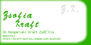 zsofia kraft business card